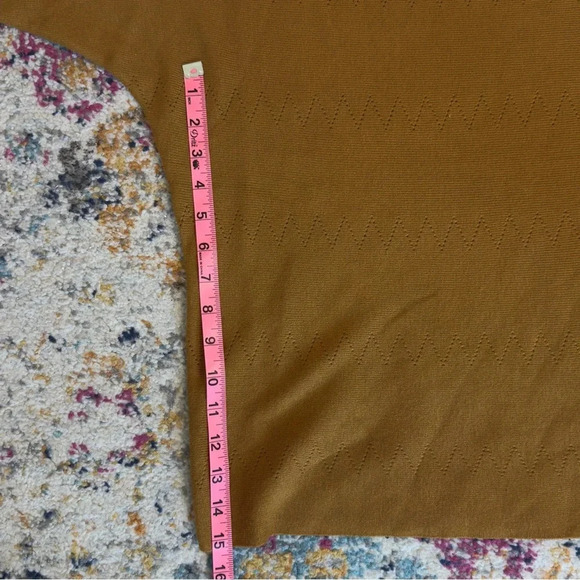 Vila Milano Women’s Yellow/Gold Wool Blend Ribbed Sweater Size XL - Picture 10 of 11